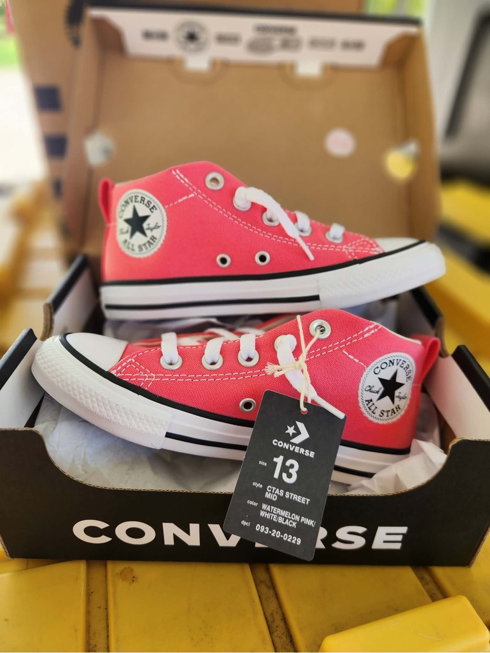 Converse Kids Watermelon Pink High Top Sneakers